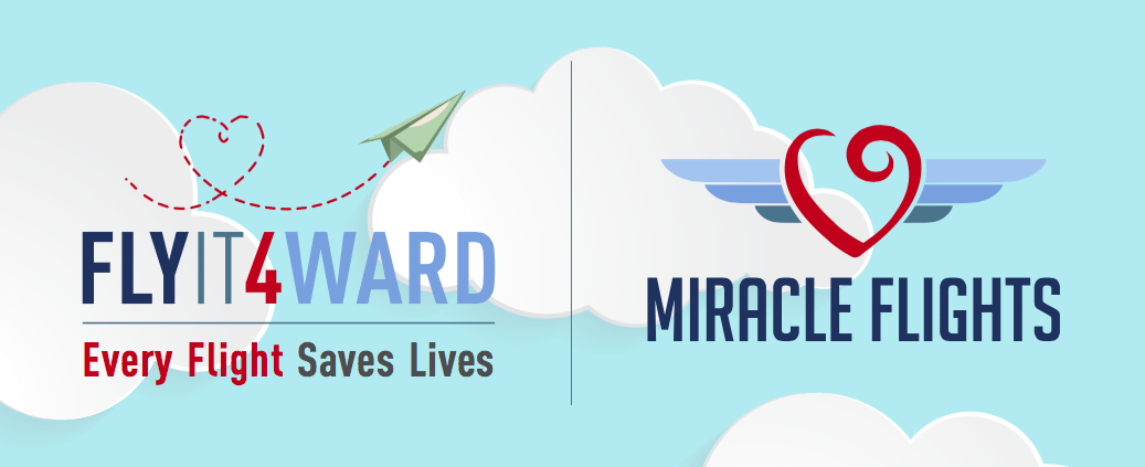 Miracle Flights, a national medical flight nonprofit is launching a philanthropic initiative encouraging donors to give through Flyit4ward.