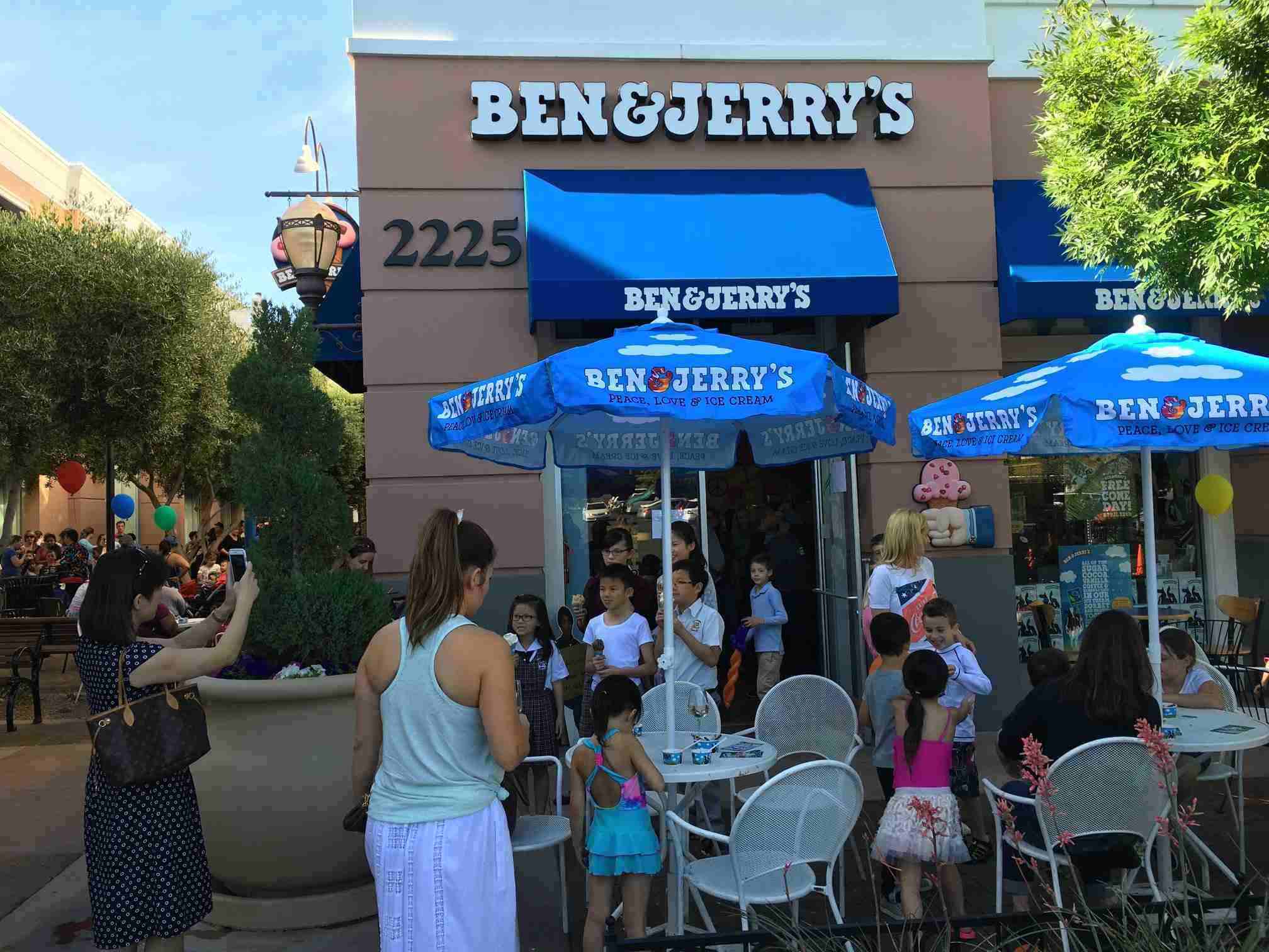 Las Vegas entertainers and chefs will serve free ice cream at the District location of Ben & Jerry's throughout Free Cone Day on Tuesday, April 4, 2017.