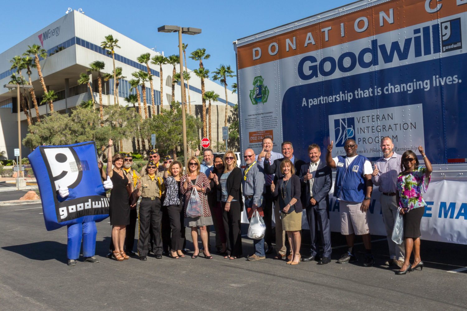 In honor of Military Appreciation Month, NV Energy will host a Goodwill donation location in the parking lot of its corporate offices