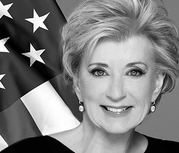 Linda McMahon is newly appointed to the role by President Trump and the first of such appointees to visit the Silver State.
