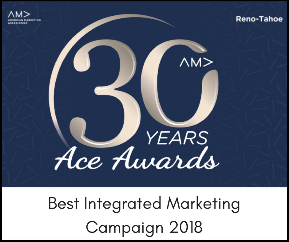 120 West Strategic Communications won the award for Best Integrated Marketing Campaign at the Reno-Tahoe American Marketing Association’s Ace Awards.