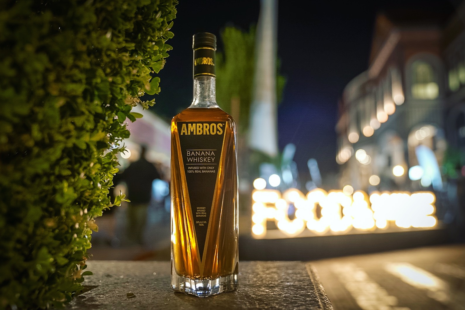 Ambros Banana Whiskey, the first-ever whiskey infused with 100-percent real bananas