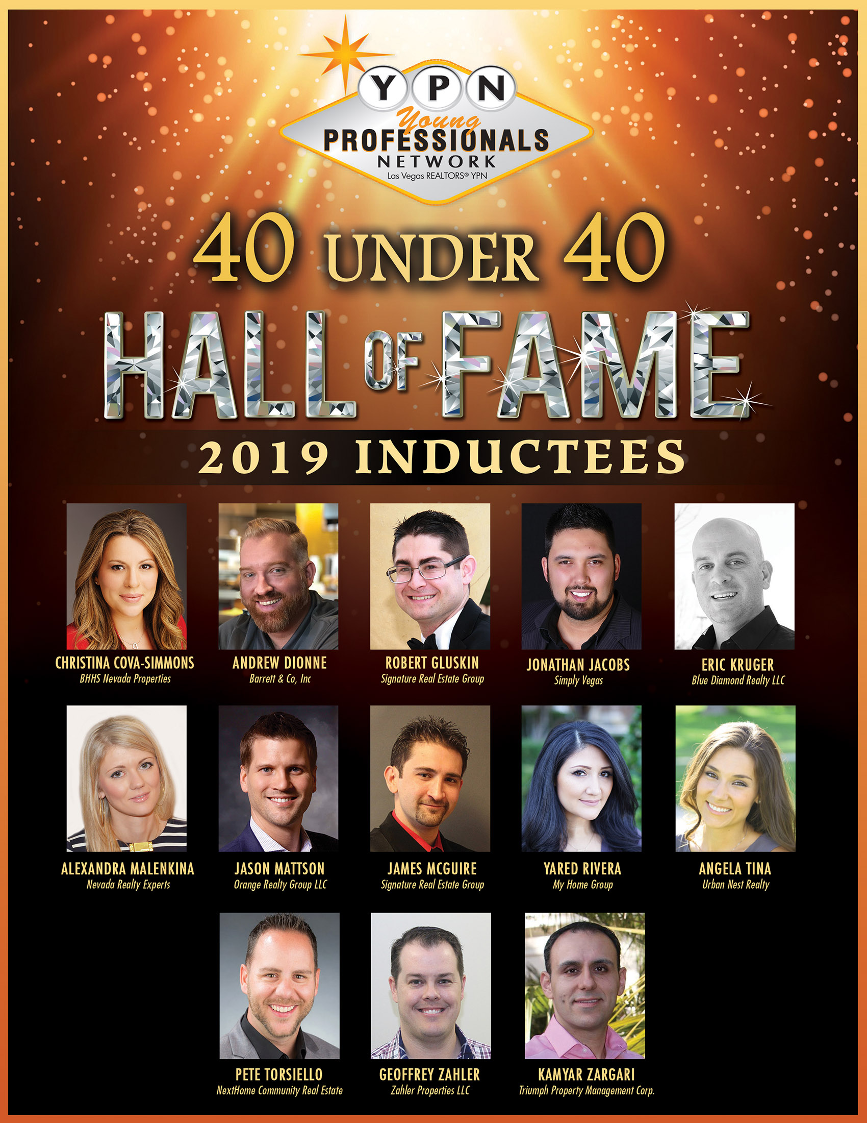 GLVAR 2019 YPN Hall of Fame honorees.