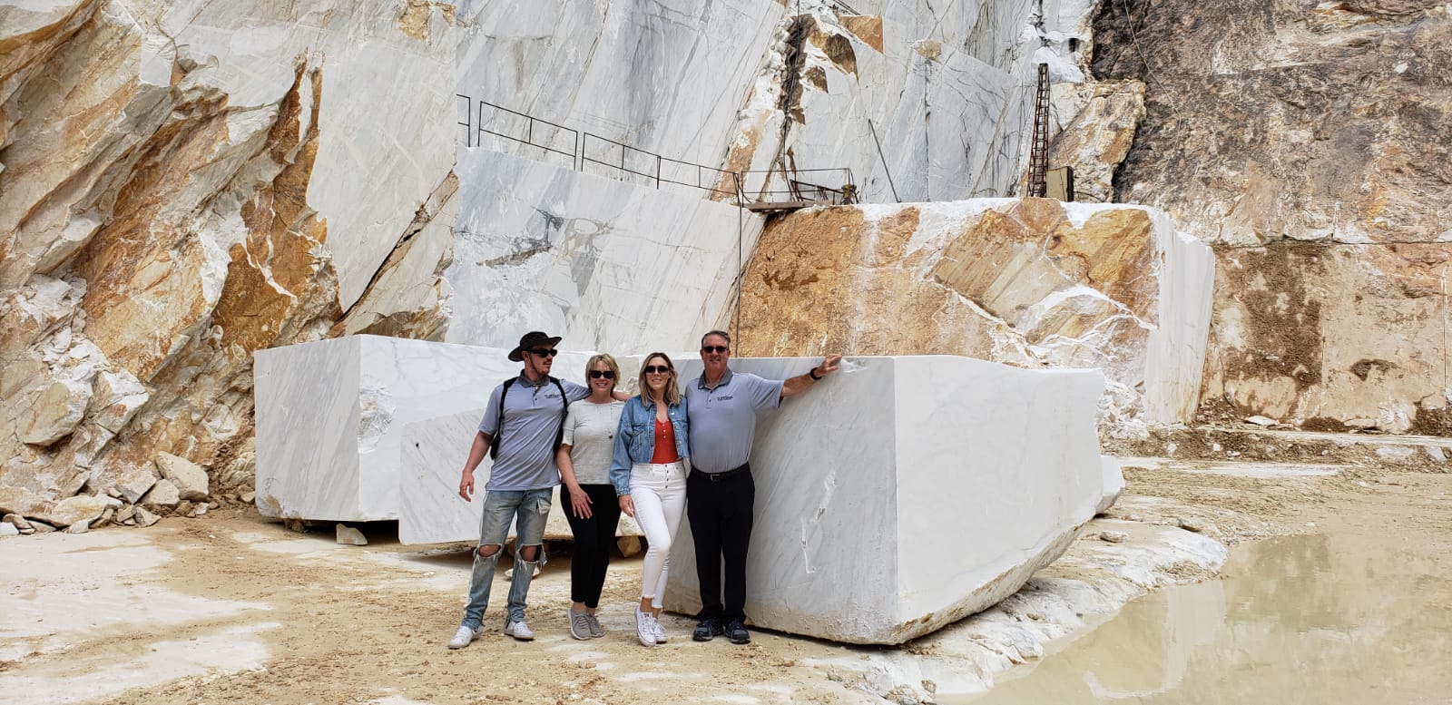(From left) Jake, Lelia, Katie and Frank Friedlander in Carrara, Italy.