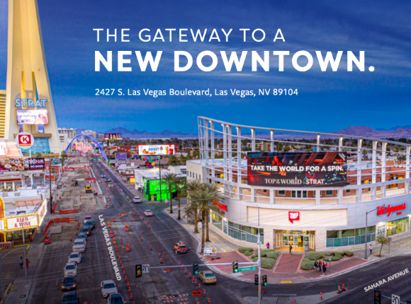 New gateway arch almost complete on Las Vegas Boulevard