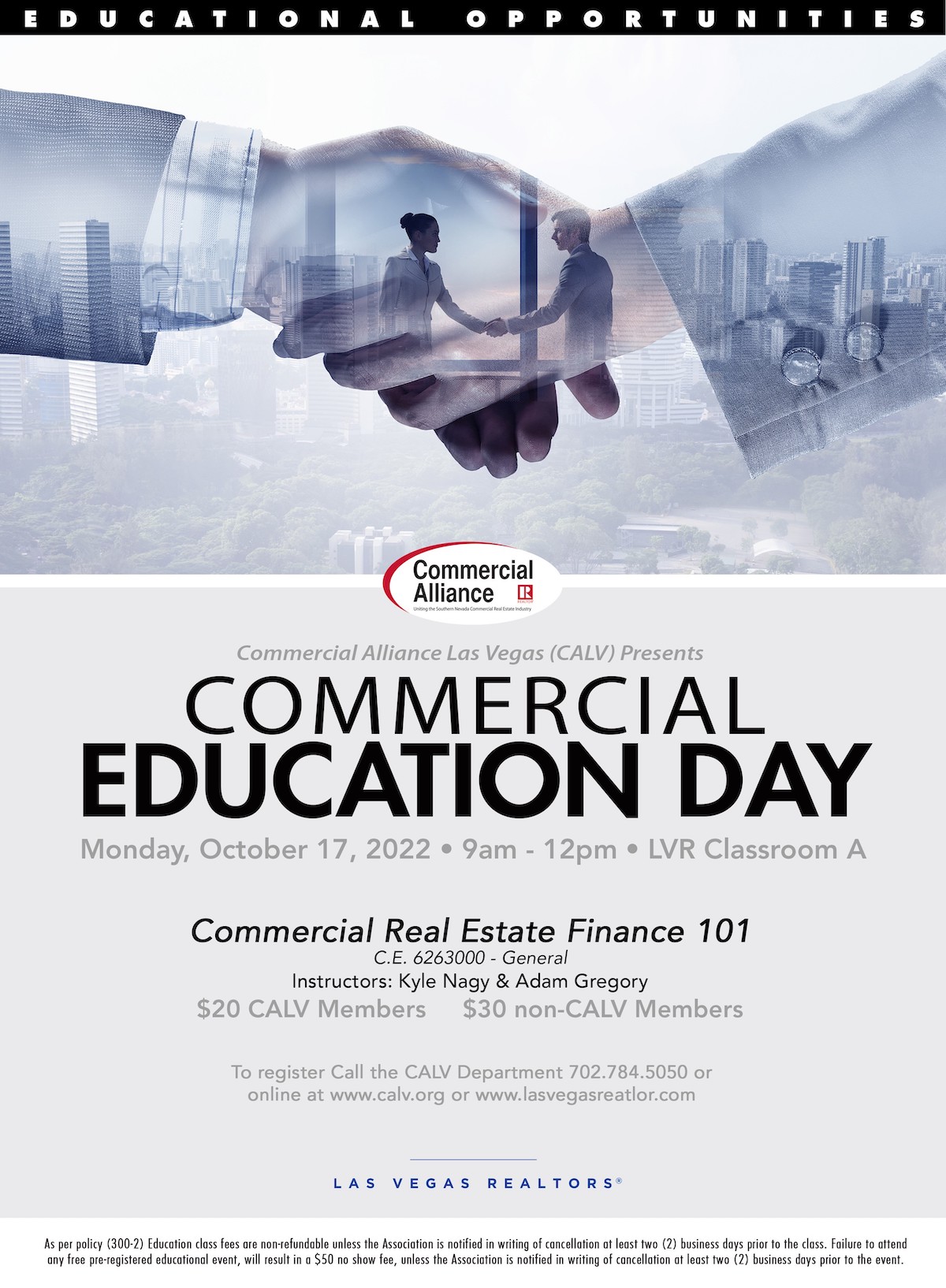 CALV commercial real estate class Oct. 17