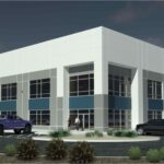 Building rendering of LogistiCenter℠ at Speedway II and LogistiCenter℠ at I-215 North