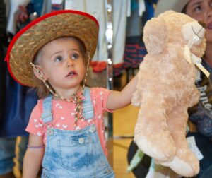 Little Girl & Teddy Bear for pockets