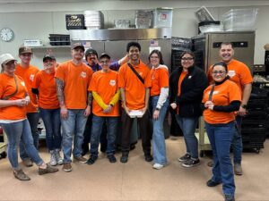 volunteers helping for Cares Campus
