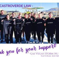 De Castroverde Law Sponsors Las Vegas Storm Girls Hockey Team Trip to USA Hockey National Championships