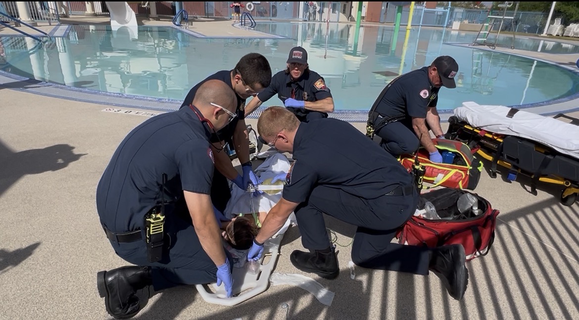 Henderson Professional Fire Fighters, the City of Henderson’s Fire Department, Parks and Rec, and Henderson Hospital Host “Safe Pools Rule!” Event With Mock Drowning, Safe Swim Session
