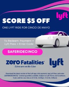 Zero Coalition and Lyft Promote Cinco De Mayo with $5 Off Rides
