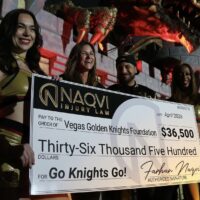 Naqvi Injury Law Donates $36,500 to Vegas Golden Knights Foundation Through Goal-Based Giving Initiative